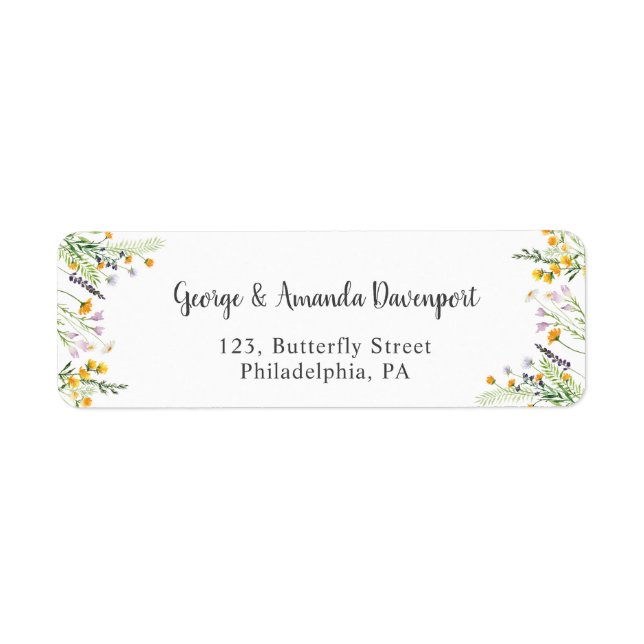 Wildflowers Return address label (Front)
