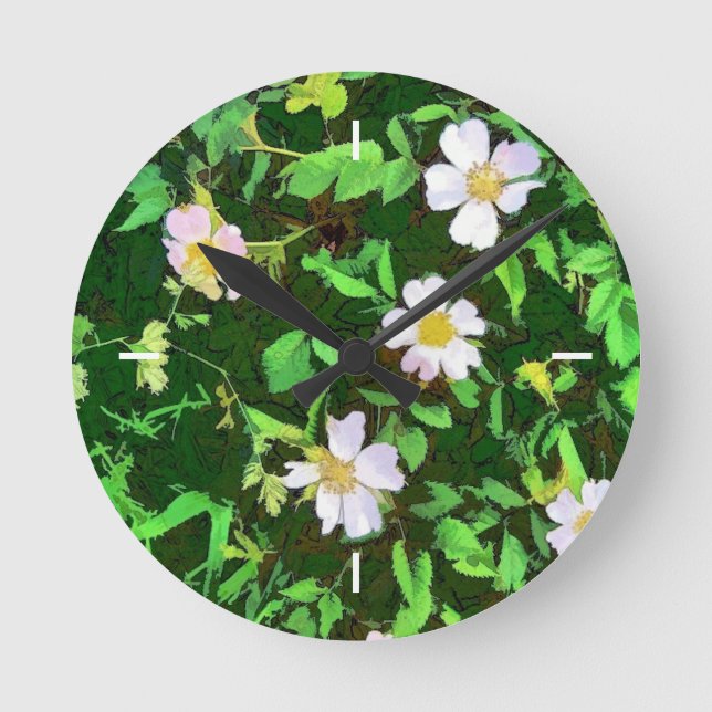 WILDFLOWERS ROUND CLOCK (Front)