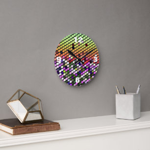 WILDFLOWERS ROUND CLOCK