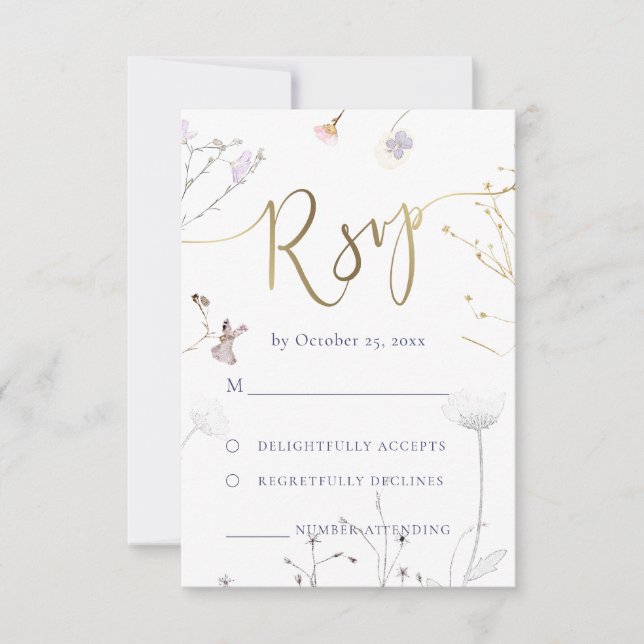 wildflowers RSVP wedding (Front)