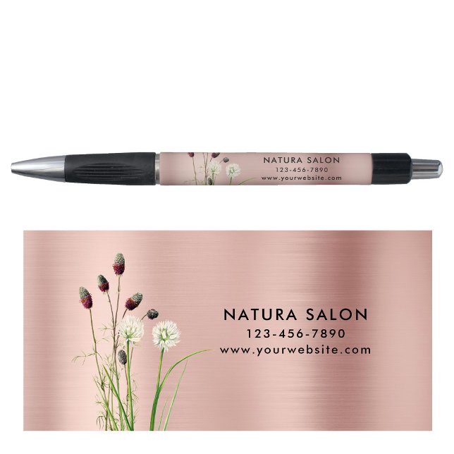 Wildflowers Salon Business Promotional Rose Gold  (Wildflowers Salon Business Promotional Rose Gold Pen)