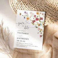 Wildflowers Save The Date Cards