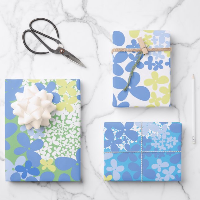 Wildflowers Seamless pattern. Wrapping Paper Sheet (Front)