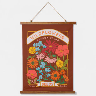 Wildflowers Seed Packet Hanging Tapestry