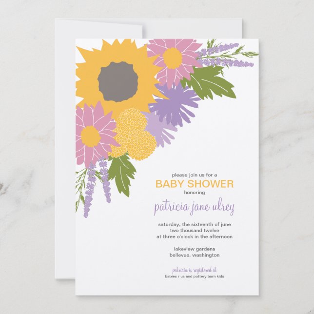 Wildflowers Shower Invitation (Front)