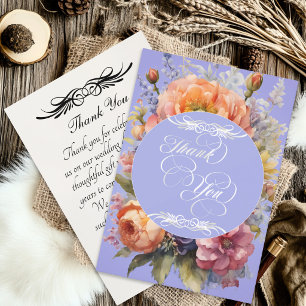 Wildflowers - Sky Blue Thank You Card