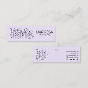 Wildflowers Social Icons Clothing Custom Size Tag 