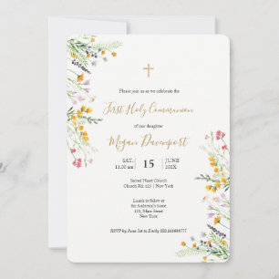 Wildflowers Spring Communion Invitation