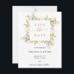 Wildflowers spring elegant wedding save the date announcement<br><div class="desc">Save the date card with watercolor wildflowers. Find matching items in our shop or contact us.</div>