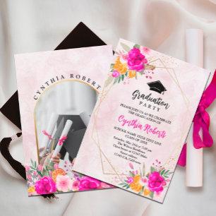 Wildflowers spring graduation invitation