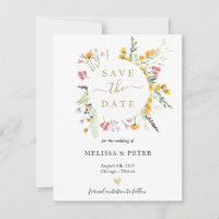 Wildflowers spring  save the date