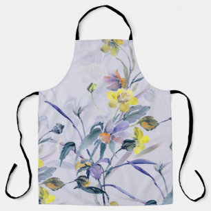 Wildflowers spring, seamless natural pattern. apron