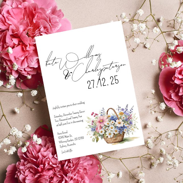 Wildflowers Spring Summer Fall Wedding invitations (Creator Uploaded)