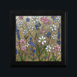 Wildflowers Stained Glass Illusion Jewellery Gift Box<br><div class="desc">Delicate wildflowers pattern in a stained glass effect. Delicate and cheerful. Perfect for store jewellery and other treasures,  or give as a personal gift.</div>