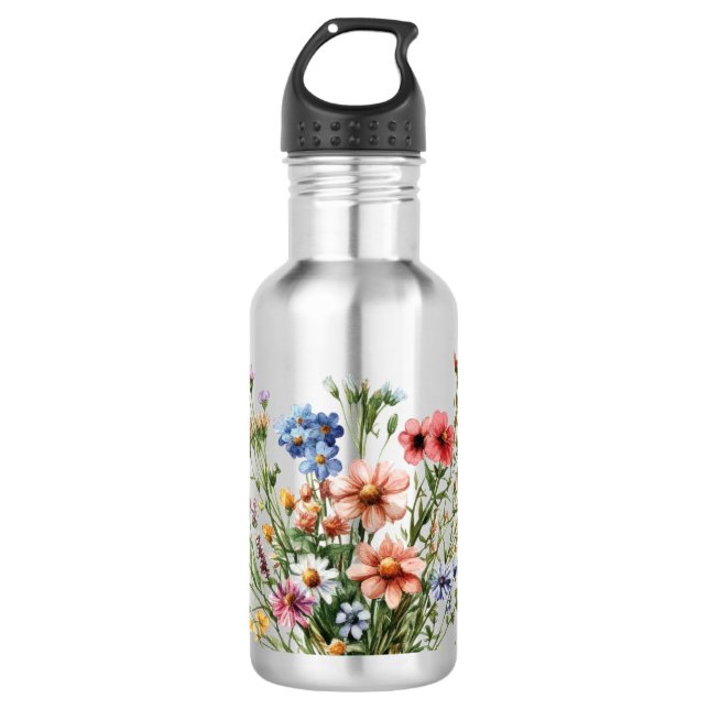 Wildflowers & Stainless steel water bottle. stainl 532 Ml Water Bottle (Front)