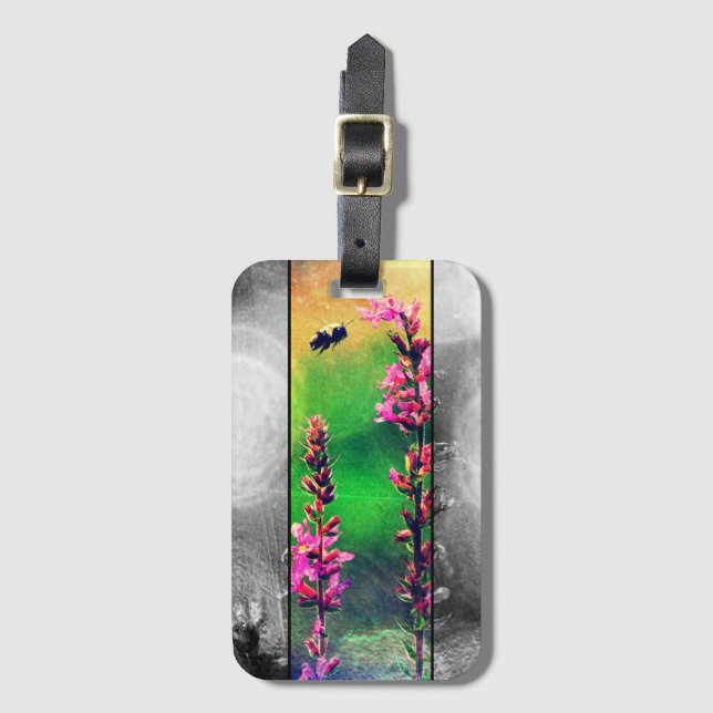 Wildflowers Stripe Luggage Tag (Front Vertical)