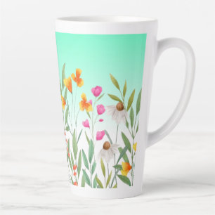 Wildflowers Sublimation  Latte Mug