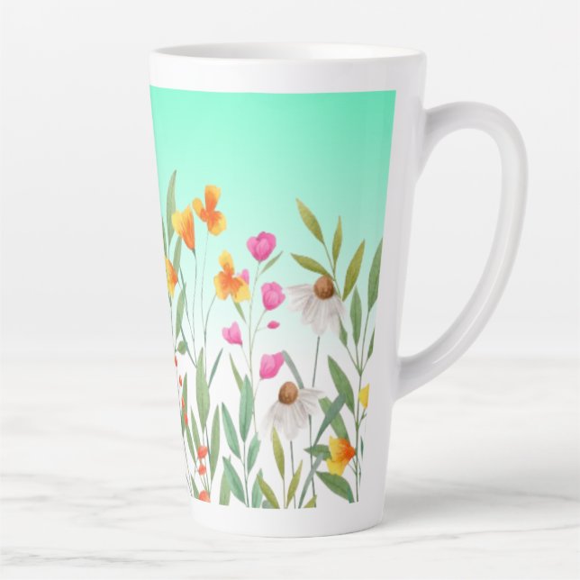 Wildflowers Sublimation  Latte Mug (Right)