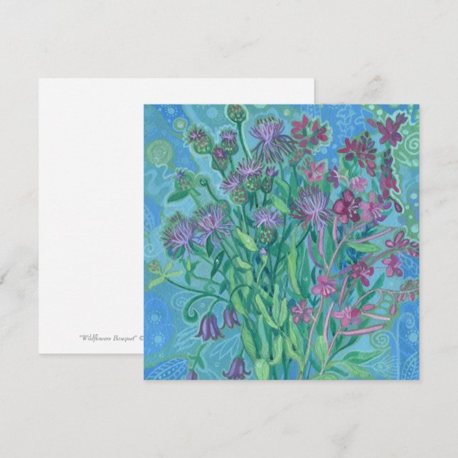 Wildflowers Summer Flowers Bouquet Floral Painting (Front/Back)