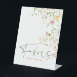 Wildflowers Summer Meadow Favours Sign<br><div class="desc">Romantic and cute summer wildflowers Favours sign</div>