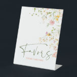 Wildflowers Summer Meadow Favours Sign<br><div class="desc">Romantic and cute summer wildflowers Favours sign</div>