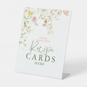 Wildflowers Summer Meadow Recipe Cards Here Sign