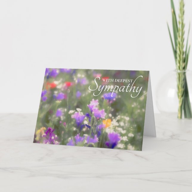 Wildflowers Sympathy  Card (Front)