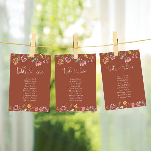 Wildflowers Table Number 1 Seating Chart