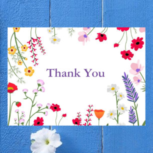 Wildflowers thank you card