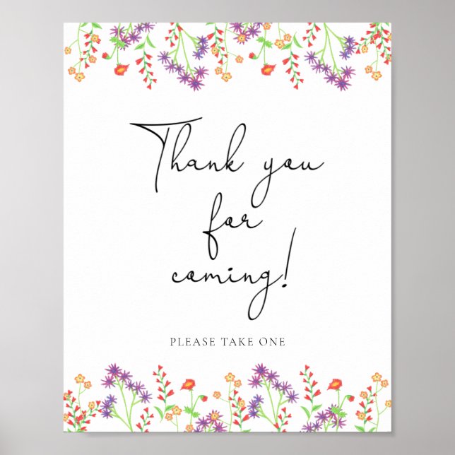 Wildflowers \ Thank you for coming Poster (Front)