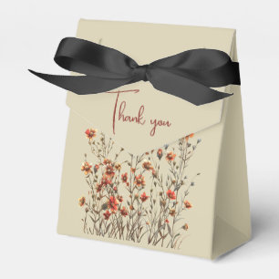 Wildflowers Thank You Wedding Gift  Favour Box