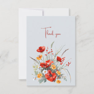 Wildflowers Thank You Wedding Gift Monetary