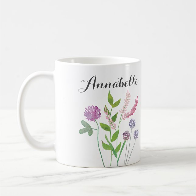 Wildflowers Theme Coffee Mug (Left)