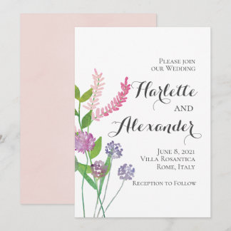 Wildflowers Theme Invitation