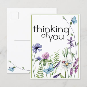 Wildflowers Thinking of you Post Card