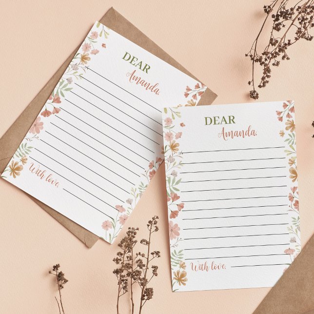 Wildflowers Time Capsule Note Message Card (Creator Uploaded)