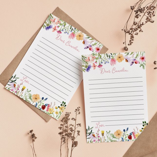 Wildflowers Time Capsule Note Message Card (Creator Uploaded)