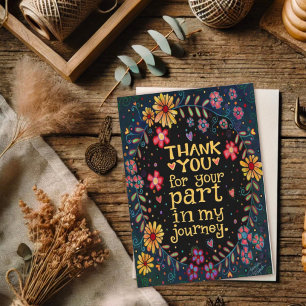Wildflowers Trendy Thank You Inspirivity Journey Card
