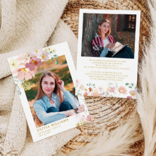 Wildflowers Two Photo Graduation Announcement