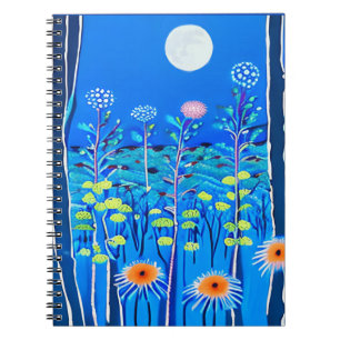Wildflowers under a Full Moon Notebook