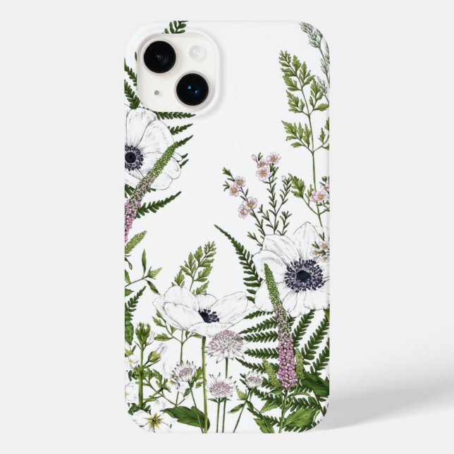 Wildflowers  vintage pattern iPhone / iPad case (Back)