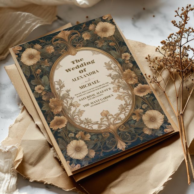 Wildflowers Vintage Wedding Invitation  (Creator Uploaded)