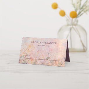 Wildflowers Watercolor Floral Wedding Place Card