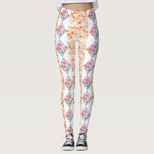 Wildflowers watercolor  leggings (Front)