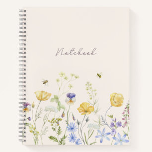 Wildflowers, watercolor notebook