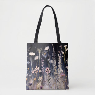 Wildflowers Watercolor Wispers Shoulder Tote  Bag