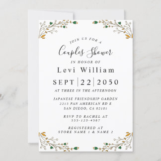 Wildflowers Wedding ,Boho Floral Bridal Shower In Invitation