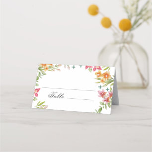 Wildflowers Wedding ,Boho Floral Place Card