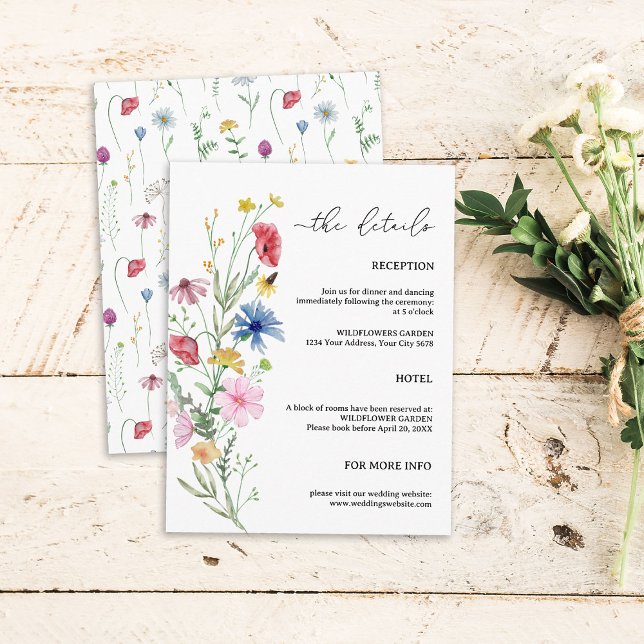 Wildflowers Wedding Enclosure Card (Creator Uploaded)
