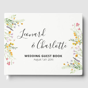 Wildflowers Wedding Guests Book keepsake